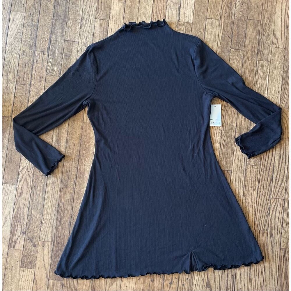 SO Black Mock Turtle Neck Long Sleeve Stretchy XL New Soft